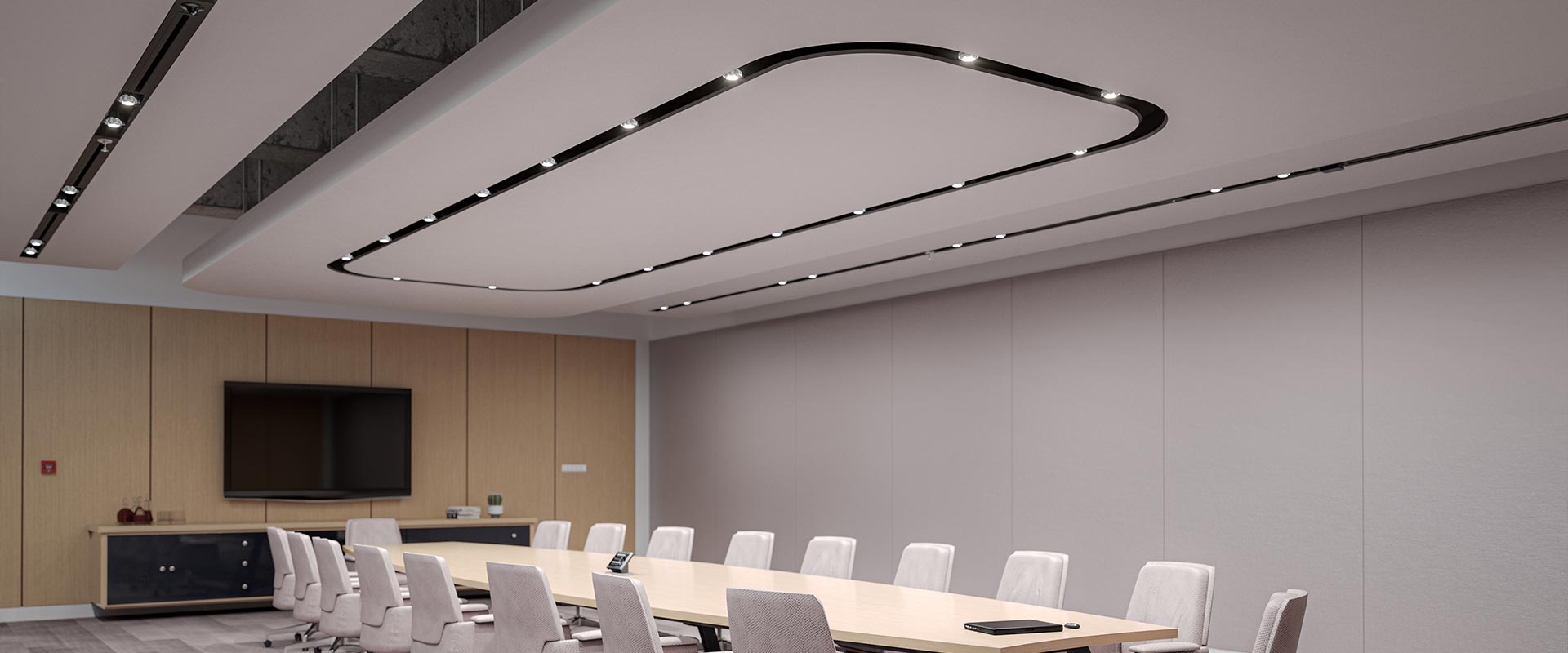 Configurable curved lighting geometry