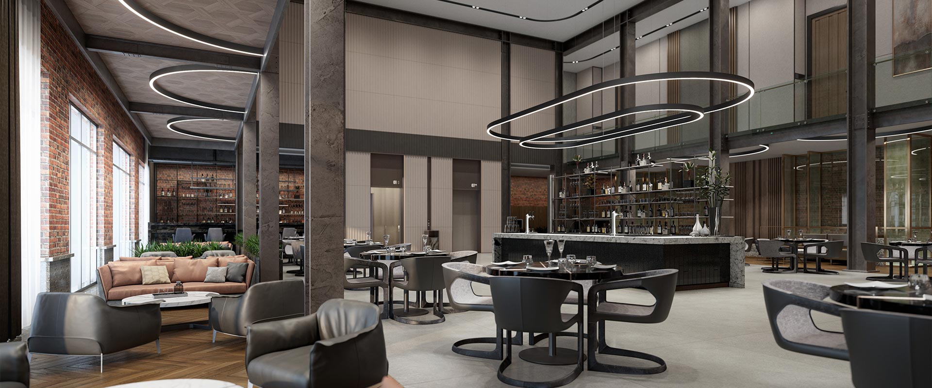 Pendant & Surface linear illumination application
