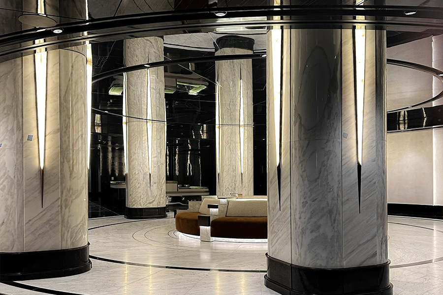 Waldorf Astoria Residences lobby featuring G-RO recessed channel
